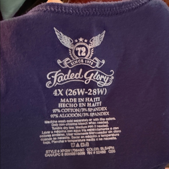 Faded Glory Navy Tank Top 4X - Picture 1 of 2